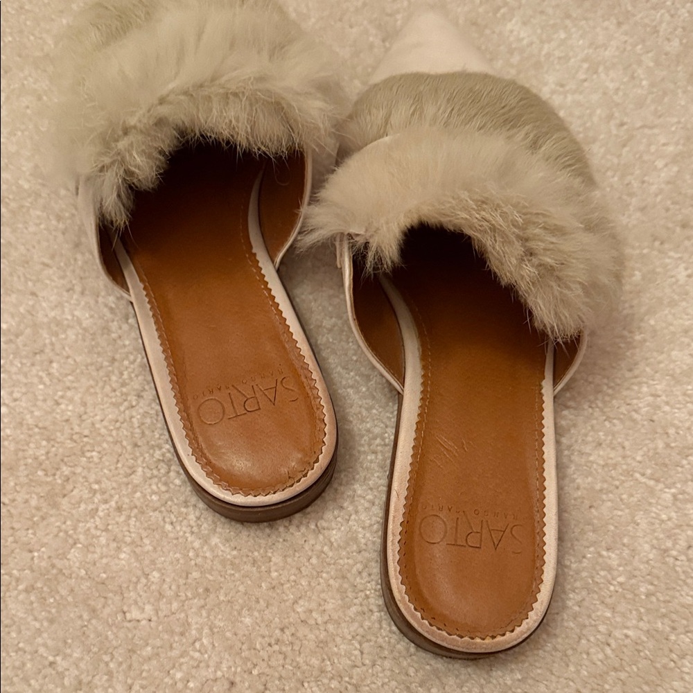 FRANCO SARTO Women's Fur-Trimmed Mules - Picture 3 of 3